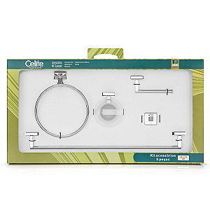Kit de Acessórios Celite Up 5 Peças - Cromado
