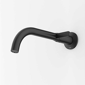 Torneira Banheiro Parede Bica Baixa Celite Design - Preto Fosco