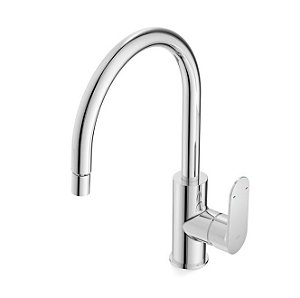 Torneira Monocomando Cozinha Bancada Bica Alta Celite Riviera - Cromado