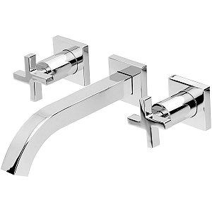 Torneira Misturador Banheiro Parede Bica Baixa Celite Lotus - Cromado