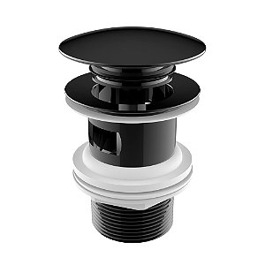 Válvula de Escoamento Click Lavatório Roca Novatic 1.1/4” com Ladrão - Titanium Black