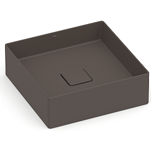 Cuba de Apoio Roca Terra 35 x 35 cm T4 - Marrom Café