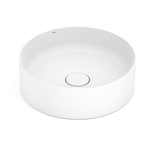 Cuba Redonda de Apoio Roca Terra 39 x 39 cm T2 - Branco