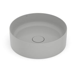 Cuba Redonda de Apoio Roca Terra 39 x 39 cm T2 - Cinza Claro