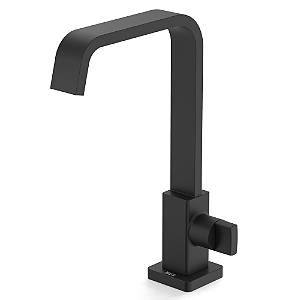 Torneira Banheiro Bancada Bica Alta Roca Virtus - Preto Fosco