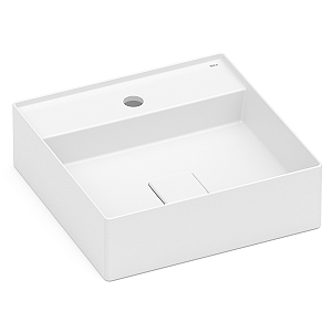 Cuba de Apoio com Mesa Roca Terra 40 x 40 cm T9 - Branco Fosco