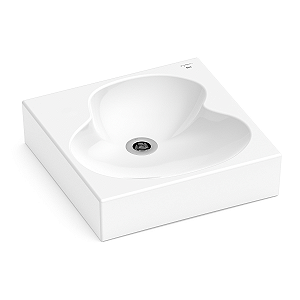 Cuba de Apoio Roca Ruy Ohtake 41x41cm - Branco