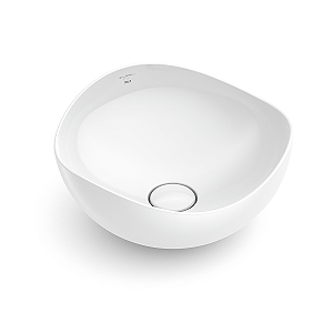 Cuba Redonda de Apoio Roca Ruy Ohtake 37,5x37,5cm - Cinza Claro