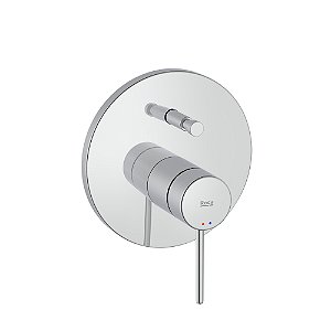 Acabamento Monocomando p/ Chuveiro e Banheira com Desviador Roca Nu - Cromado