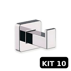 Kit 10 Cabides Toalha Omega Premium Cromado