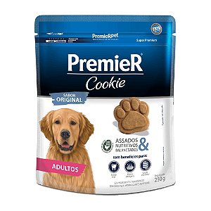 Biscoito Petisco Premier Cookies Cães Adultos Original 250g