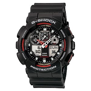 Relógio Casio G-Shock Masculino Anadigi Preto GA-100-1A4DR