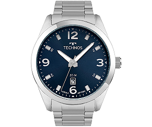 Relógio Technos Militar Dourado 2115NBR/1A - Resistente à Água 5ATM, Pulseira Aço