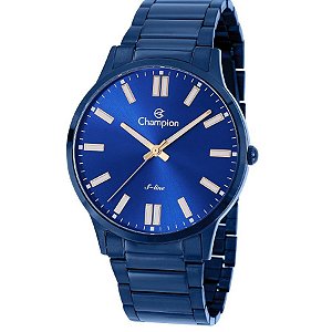 Relógio de Pulso Masculino Azul Champion Slim Analógico CN21096K