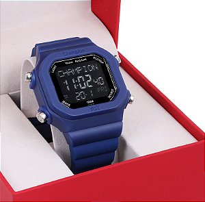 Relógio Masculino Digital Esportivo Champion YoT Azul Marinho CP40181A Prova D'Água
