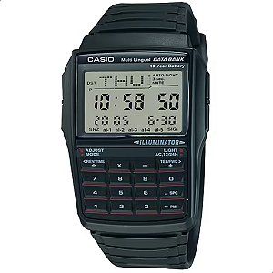 Relógio Masculino Casio Calculadora Data Bank Preto DBC-32-1ADF