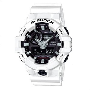 Relógio de Pulso Casio Masculino G-Shock Branco Anadigi GA-700-7ADR