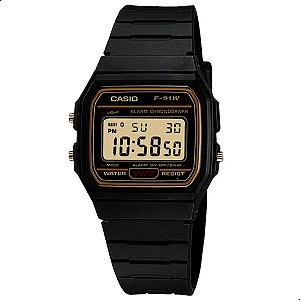 Relógio De Pulso Masculino Digital Casio Vintage F-91WG-9QDF