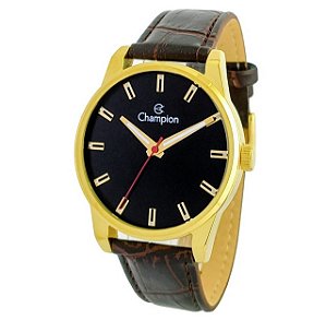 Relógio Masculino Champion Casual Couro Marrom CN21452U