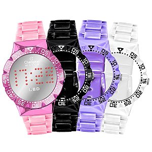 Relógio Digital Champion Troca Pulseiras CP40977C Prova D'Água 100m