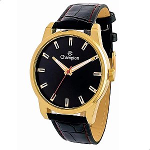 Relógio Masculino Champion Casual Couro Preto CN21452P