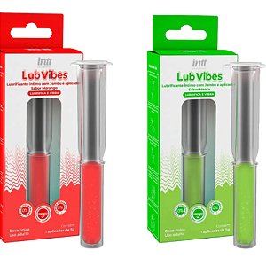 Lubrificante Íntimo Sabor Menta ou morango LUB VIBES Com Jambu e Aplicador(IN00519)