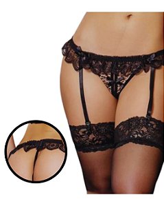 Cinta Liga Poder Felino | Acessório Lingerie Animal Print