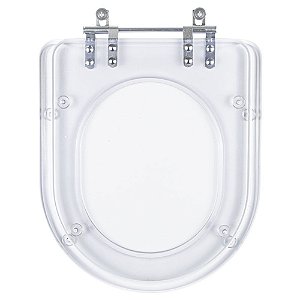 Assento Sanitario Poliester Carrara Transparente para vaso Deca