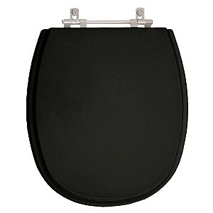 Assento Sanitário Poliéster Loren One Preto para vaso Lorenzetti 6lpf