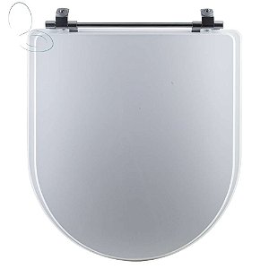 Assento Sanitário Tampa de Vaso Branco MDF Laqueado Calypso para bacia Incepa