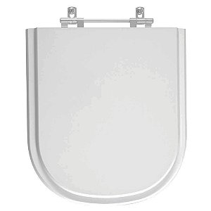 Assento Sanitário Poliester Life Cinza Prata para vaso Celite