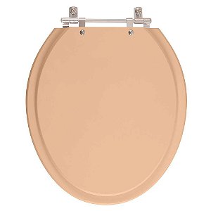 Assento Sanitário Poliester Lirio Pêssego 73 para vaso Celite