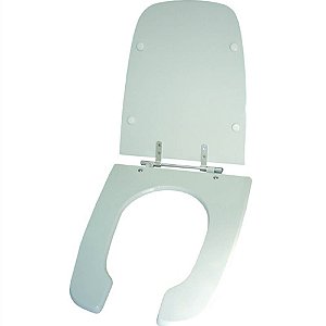 Assento Sanitário Poliester Handicapped Branco para vaso Celite