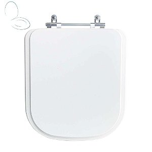Tampa Vaso Sanitário Madeira Laqueada Elite Branco para bacia Celite