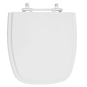 Assento Sanitário Poliester Versato Cinza Prata para vaso Celite