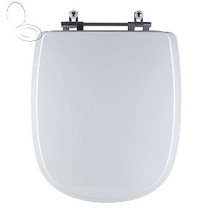 Tampa Vaso Sanitário Madeira Laqueada Sabatini Branco para bacia Icasa