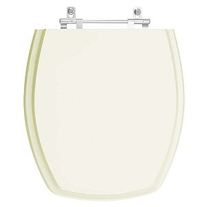 Assento Sanitário Poliester Thema Biscuit (bege claro) para Vaso Incepa 6lpf