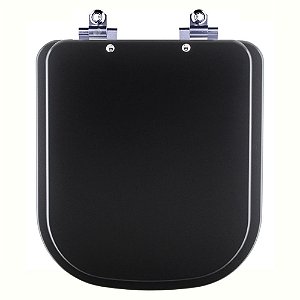 Assento Sanitário Soft Close Axis Ébano Fosco (Preto Fosco) para vaso Deca