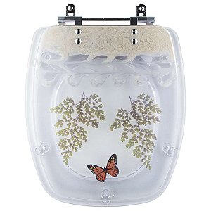 Tampa De Vaso Acrílico Stylus Rosato Decorado Para Bacia Celite