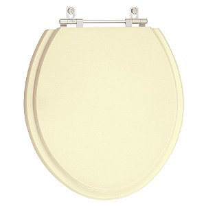 Tampa de Vaso Poliester Convencional Oval Universal 1.6gpf 6lpf Bege Creme para bacia Deca