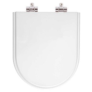 Tampa De Vaso Poliester Com Amortecedor Link Branco Para Bacia Deca