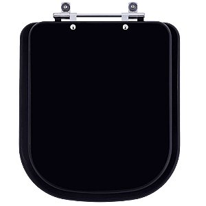 Tampa de Vaso Piano Preto Fosco para Bacia Deca 6lpf