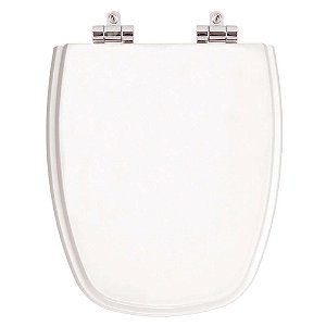 Assento Sanitario Poliester com Amortecedor Venice Branco para Vaso Belize