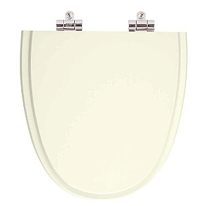 Assento Sanitario Poliester com Amortecedor Aloha Pergamon (Bege Claro) para Vaso Celite
