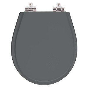 Assento Sanitario Poliester com Amortecedor Avalon Cinza Quartzo para Vaso Ideal Standard