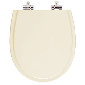 Assento Sanitario Poliester com Amortecedor Polo Marfim (Bege Claro) para Vaso Hervy