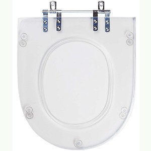 Assento Sanitario Poliester Riviera Transparente para vaso Celite