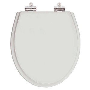 Assento Sanitario com Amortecedor Ritz Cinza Real para Vaso Deca