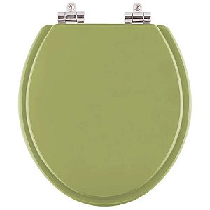 Assento Sanitario com Amortecedor Convencional Oval Verde Itapoa para vaso Celite