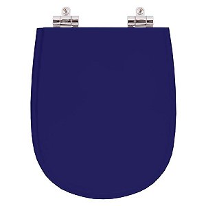 Assento Sanitario Poliester com Amortecedor Paris Azul Cobalto para Vaso Ideal Standard